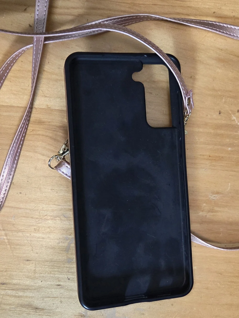 Rose Gold Crossbody Wallet Phone Case For Samsung Galaxy S21+